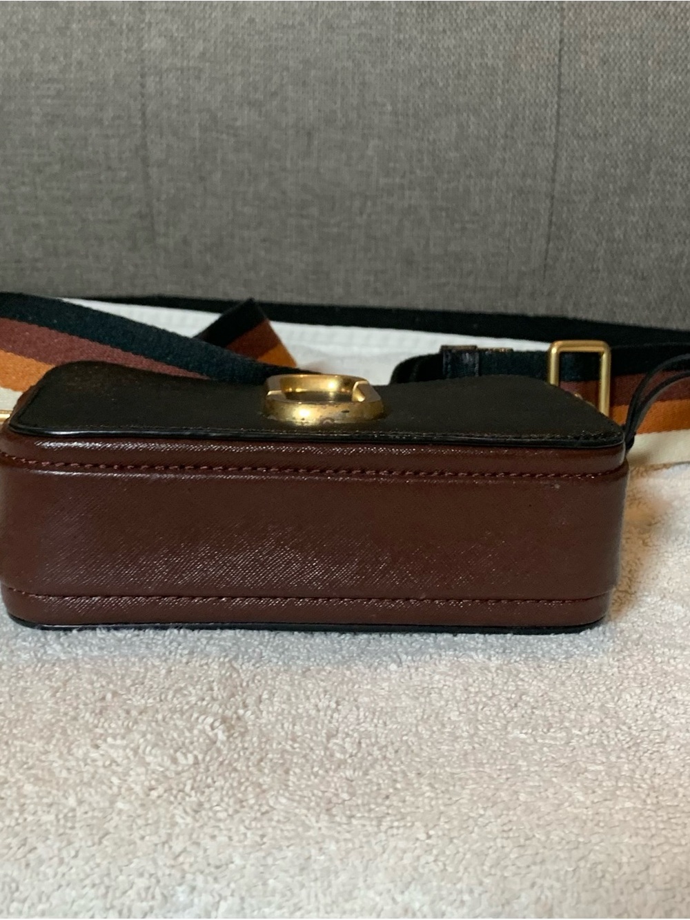 Marc Jacobs Black and Brown Double J Crossbody Camera Bag - Picture 4 of 8